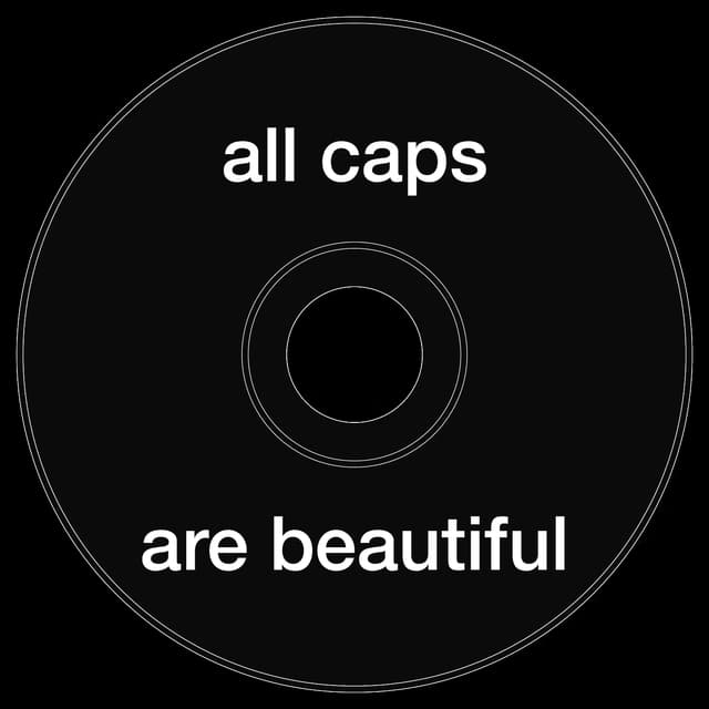 Топкэп "all caps are beautiful"